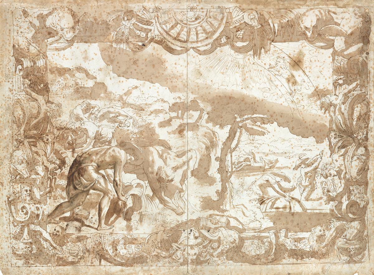 FRANCESCO DE ROSSI, IL SALVIATI (FOLLOWER OF) (Florence 1510-1562 Rome) An Allegory of Summer.